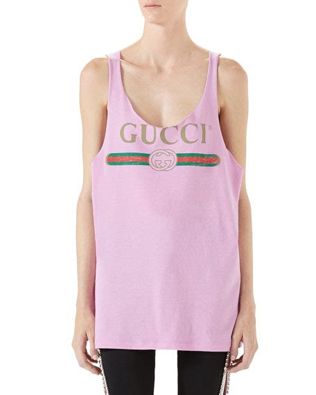 gucci tank top with writing|gucci tank tops online.